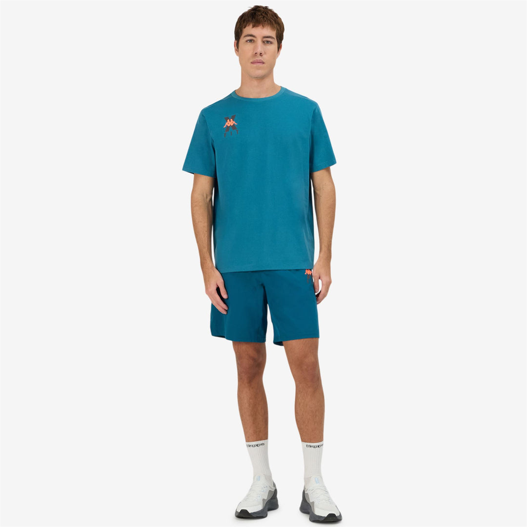 Blue lagoon Men's Cotton Blend T-Shirt with Graphic Print 01