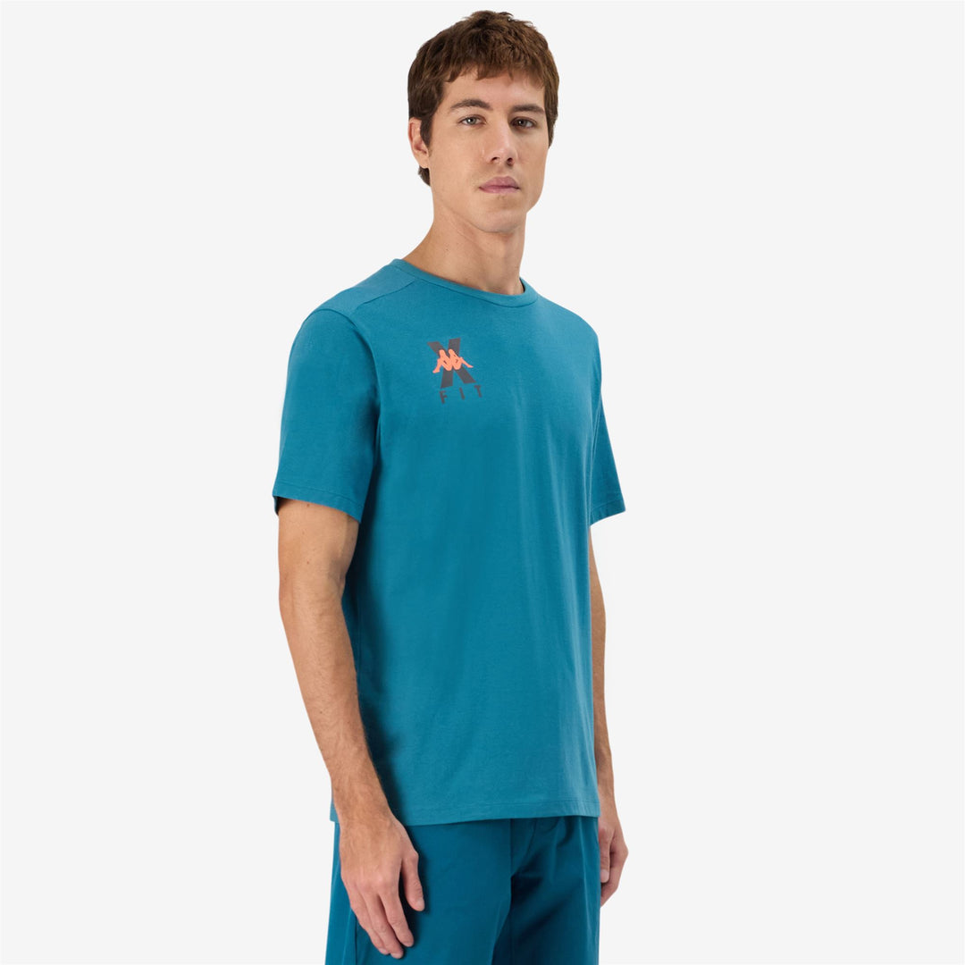 Blue lagoon Men's Cotton Blend T-Shirt with Graphic Print main