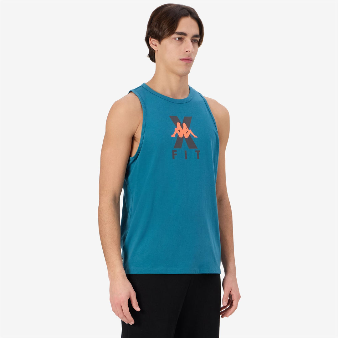 Blue lagoon Men's Regular Fit Tank T-Shirt with Graphic Print main
