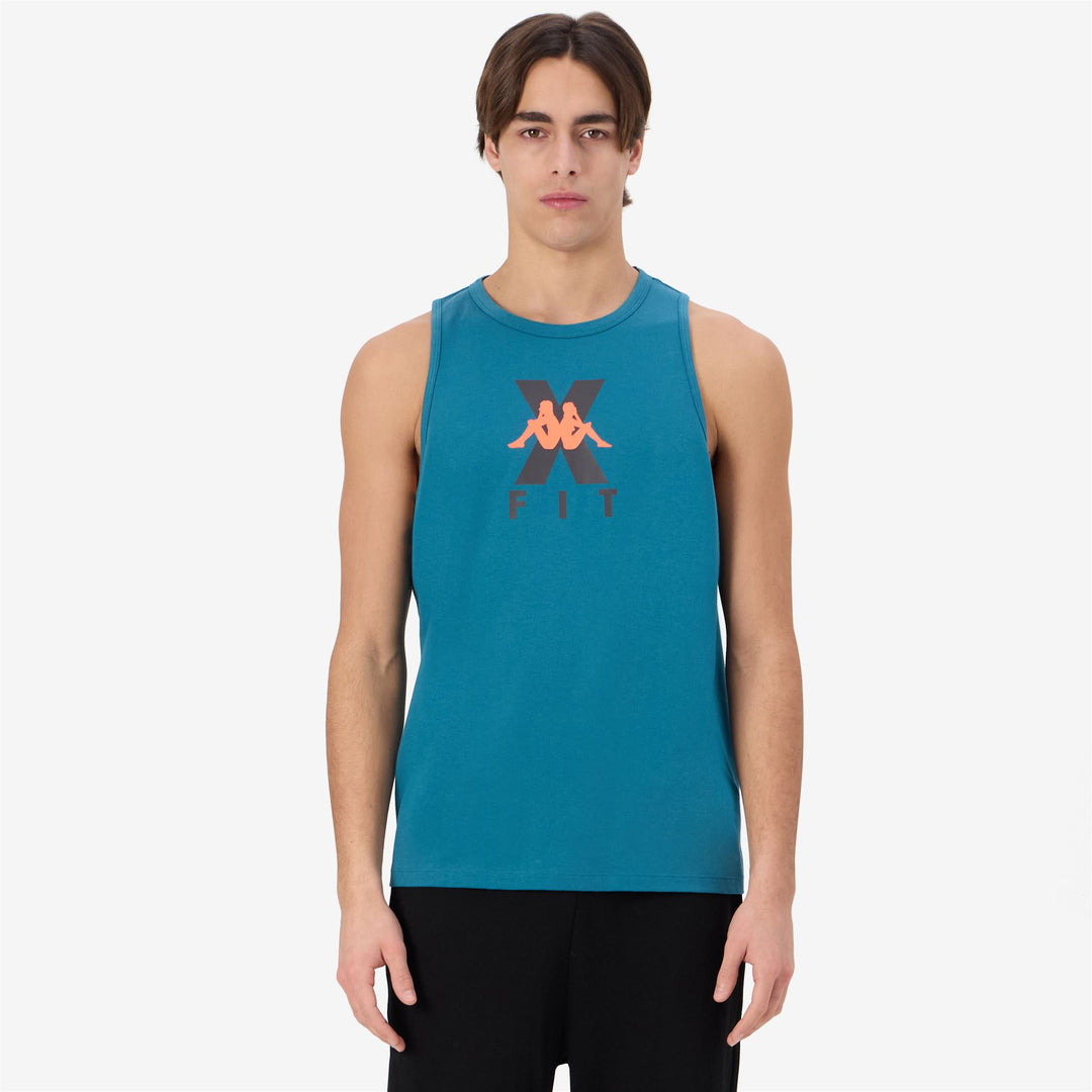 Blue lagoon Men's Regular Fit Tank T-Shirt with Graphic Print main