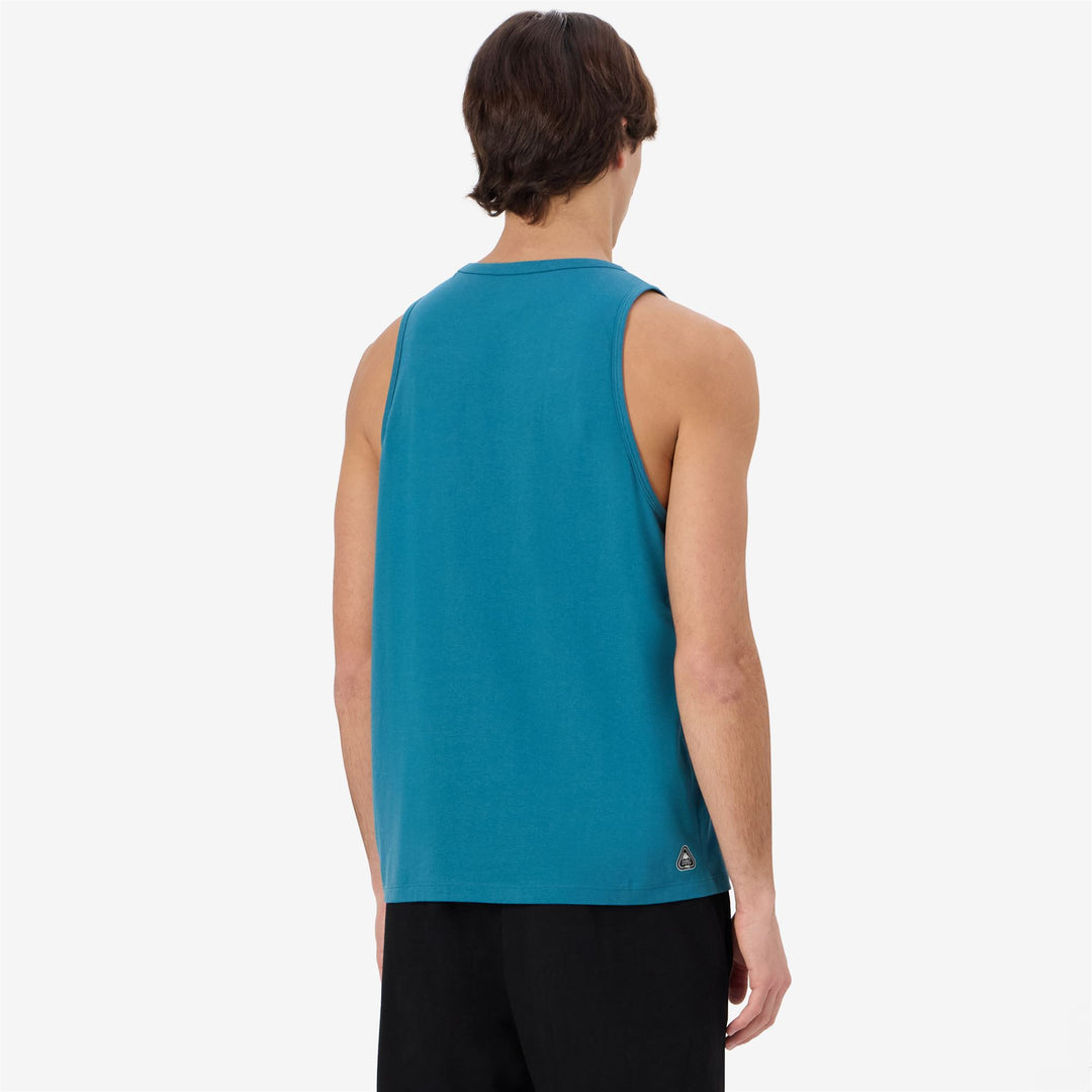 Blue lagoon Men's Regular Fit Tank T-Shirt with Graphic Print main