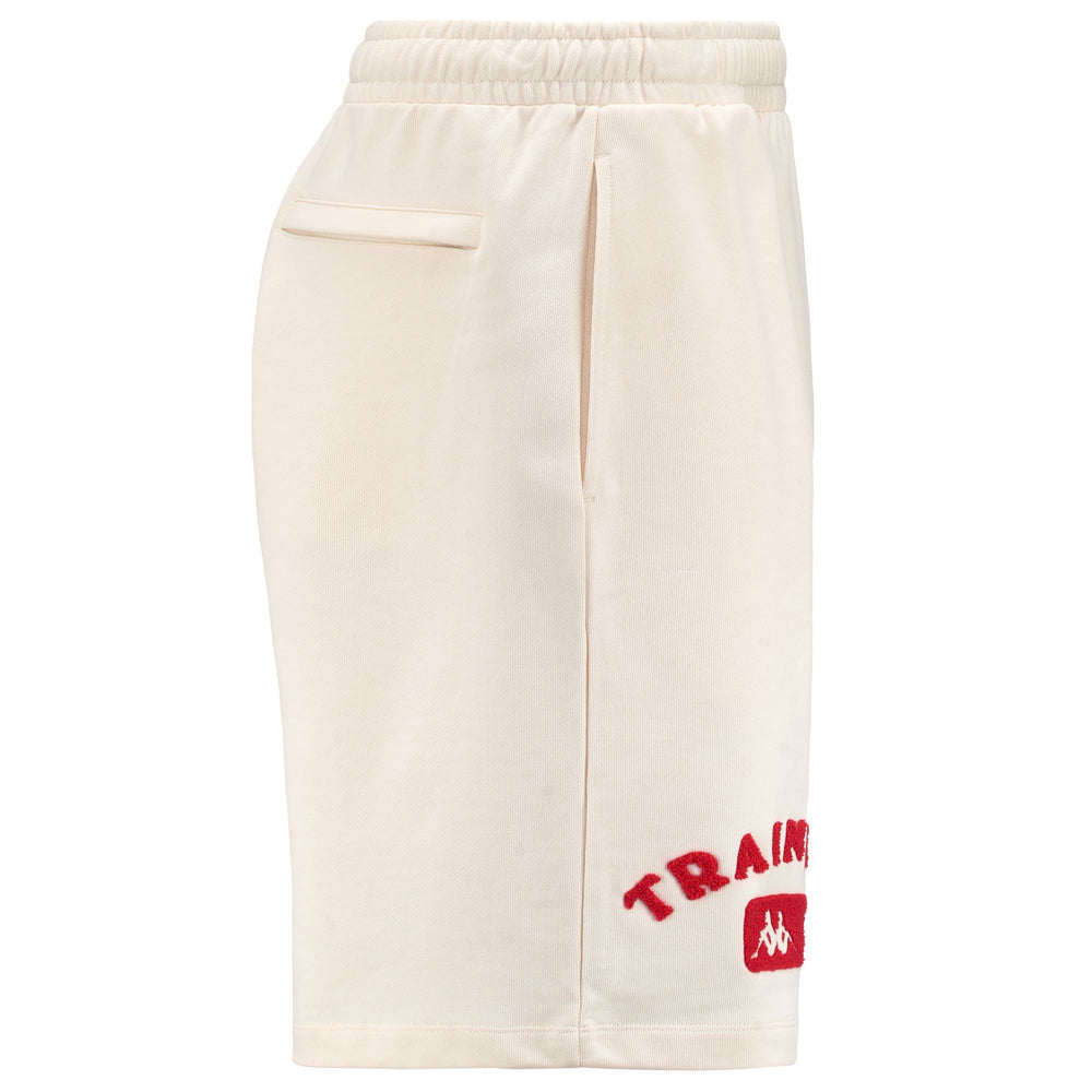 Shorts Man AUTHENTIC PREMIUM LAVEL Sport  Shorts WHITE ANTIQUE-RED Dressed Front (jpg Rgb)	