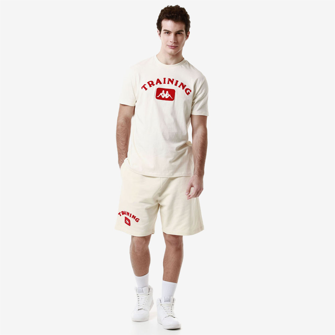 Shorts Man AUTHENTIC PREMIUM LAVEL Sport  Shorts WHITE ANTIQUE-RED Dressed Back (jpg Rgb)		