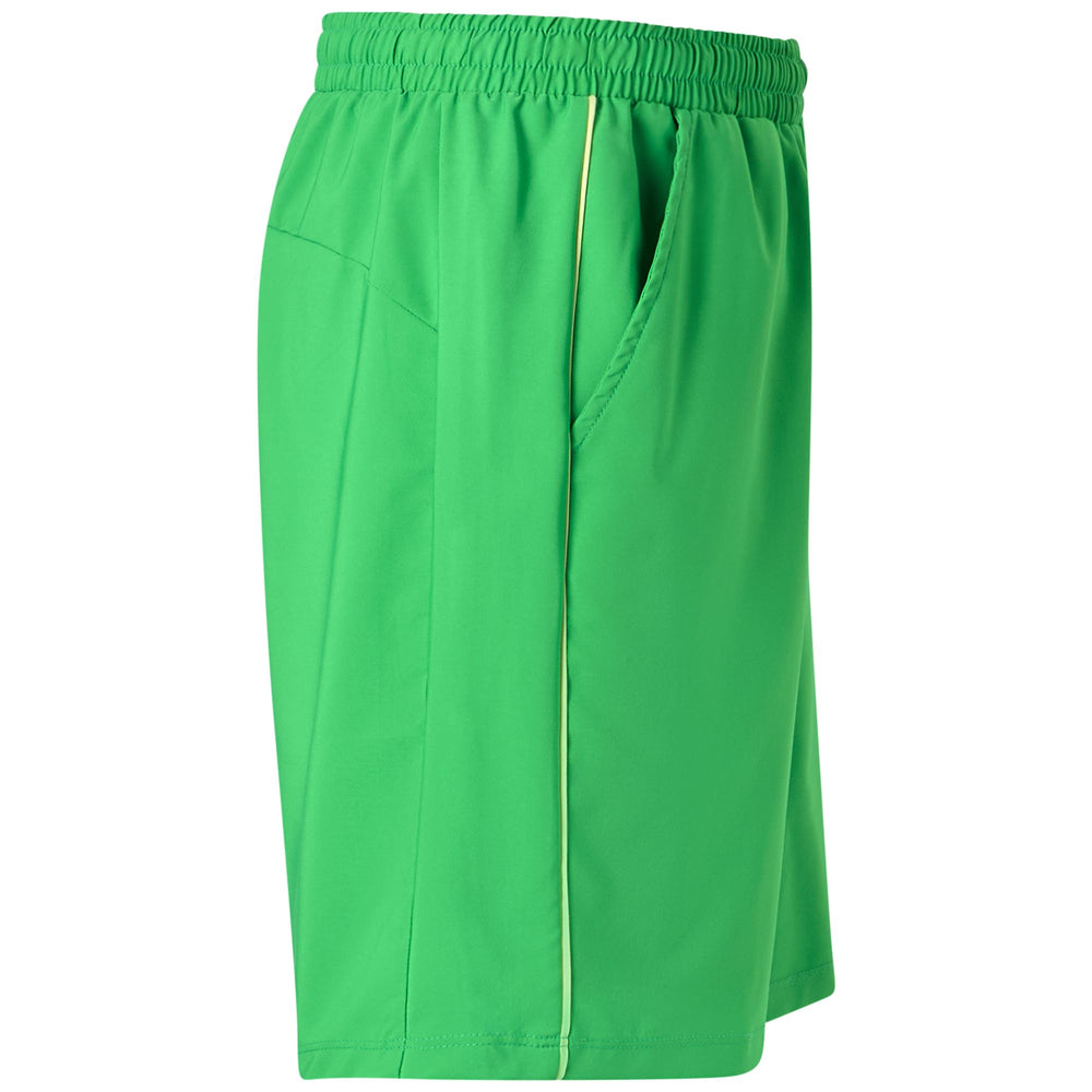 Fluo Green Men's Padel Sport Shorts with Elastic Waist and Pockets 02