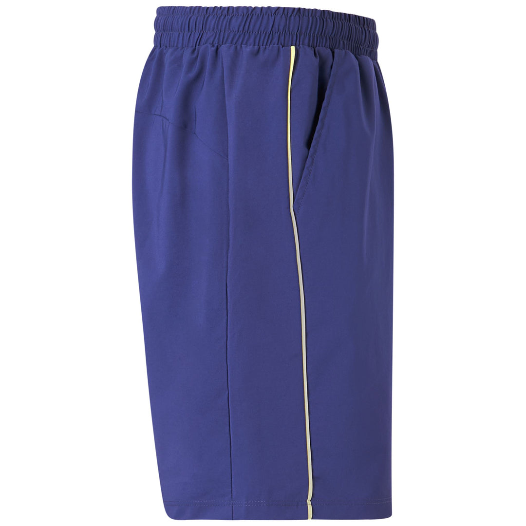 Pantaloni Corti Sportivi Padel Uomo Blu Giallo con Stretch e Tasche main