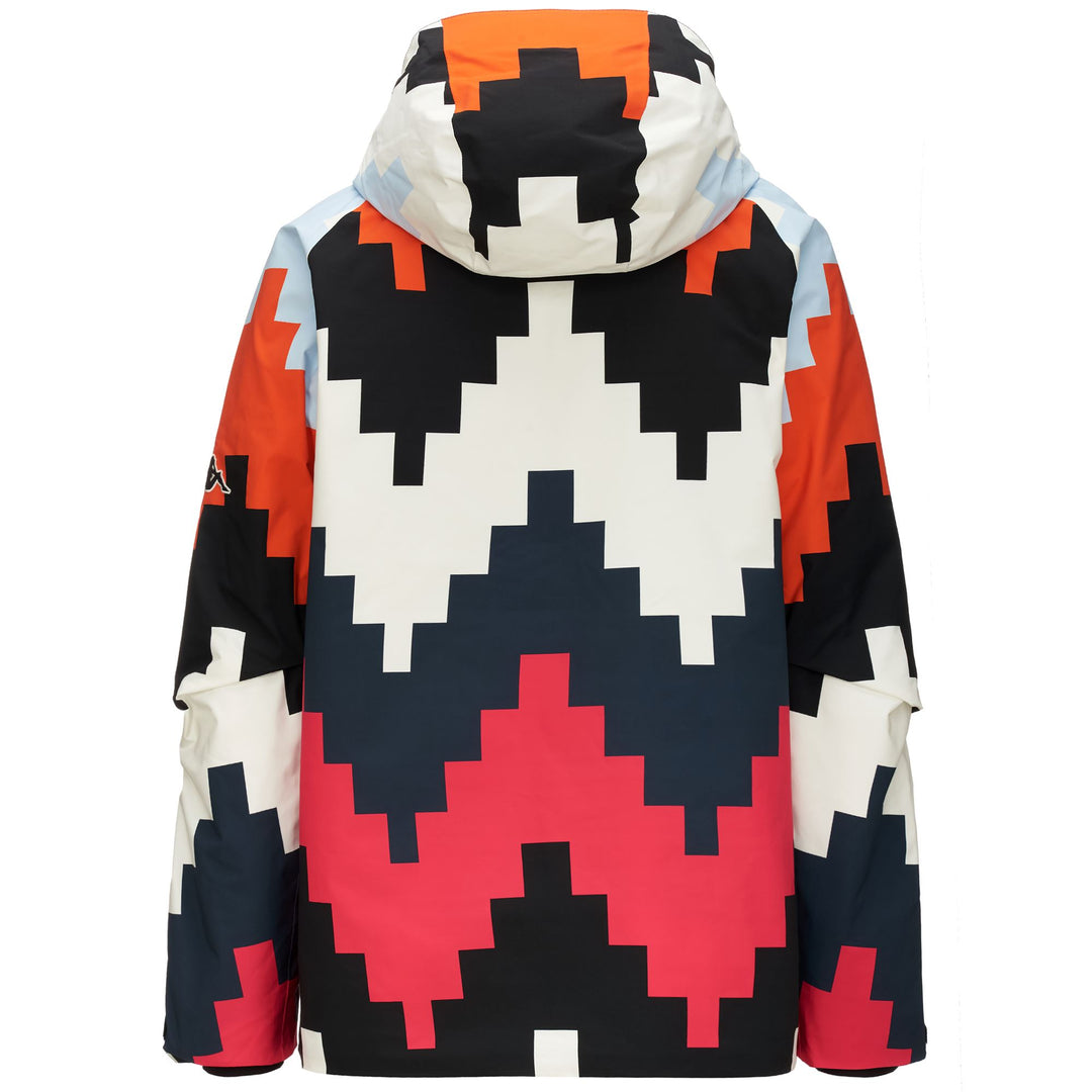 Black Men's Waterproof Ski Jacket with Graphic Design main