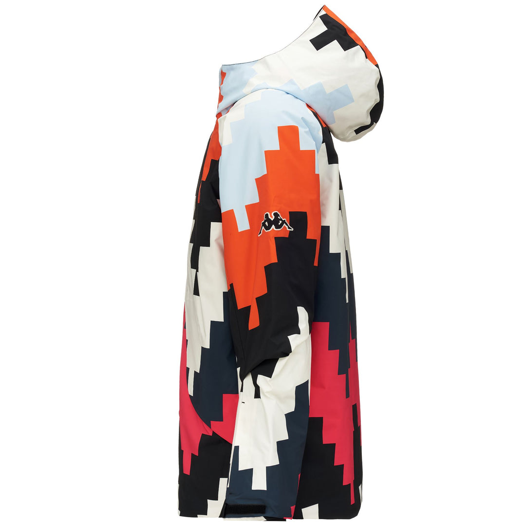 Black Men's Waterproof Ski Jacket with Graphic Design main