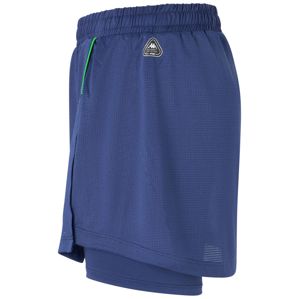 Fluo Blue Women's Padel Skirt with Inner Shorts and Pockets 02