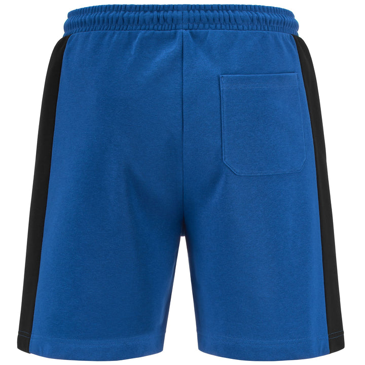 Shorts Man LOGO FRIGLO Sport  Shorts BLUE CLASSIC - BLACK Dressed Side (jpg Rgb)		
