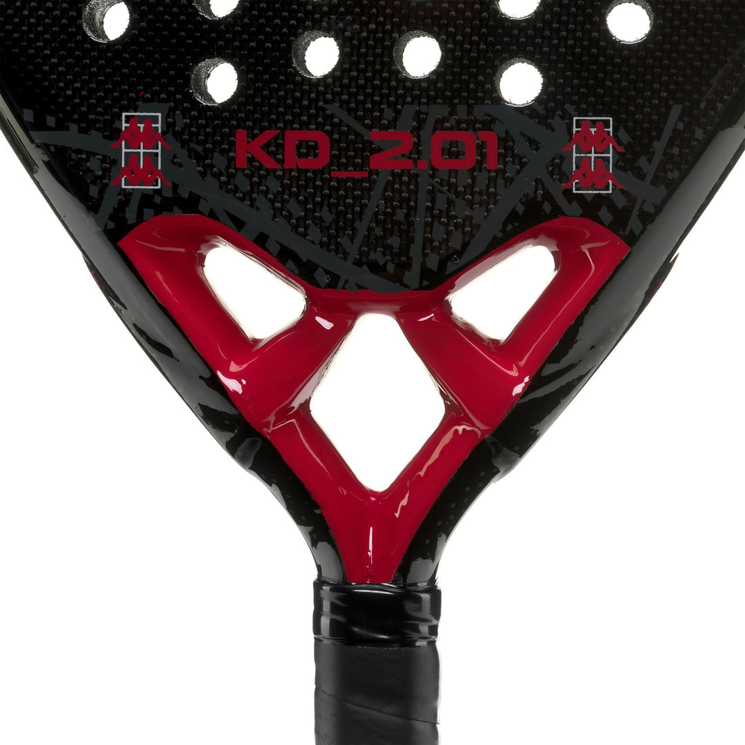 Black Red Unisex Padel Racket with Carbon Fiber Construction 01