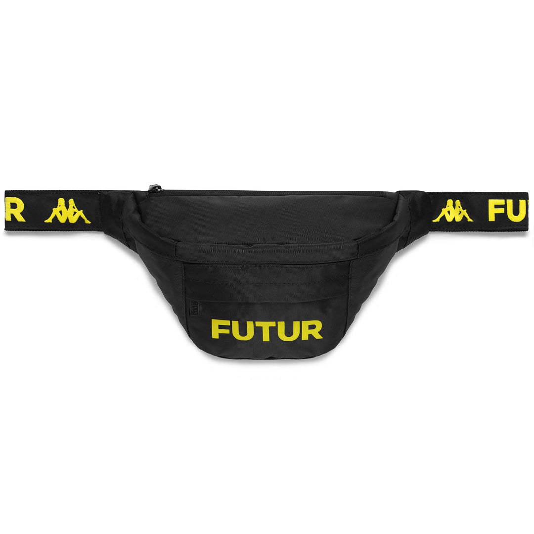 Riñonera unisex negra con cinturón ajustable y bolsillos 01