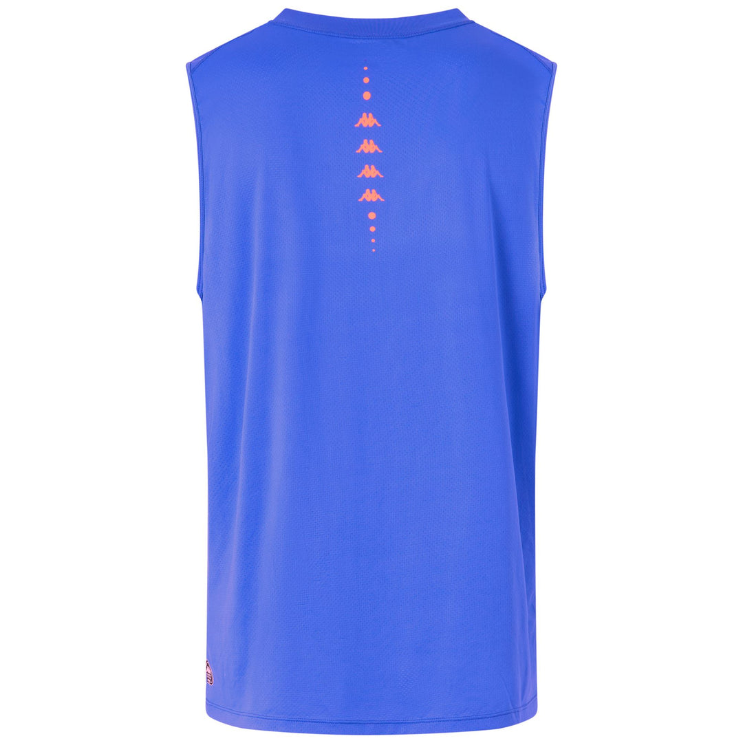 Blue Men's Regular Fit Training Tank Top in Stretch Jersey Fabric main