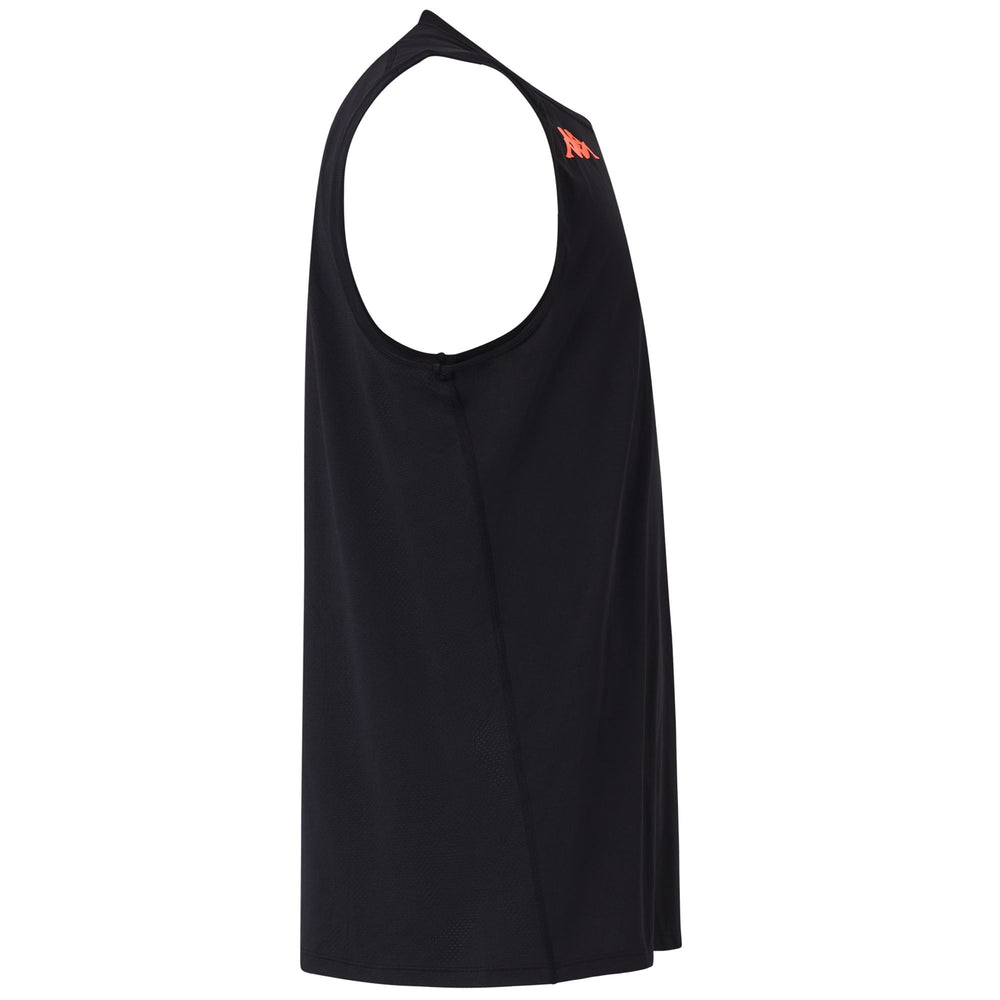 Canotta da Allenamento Uomo Nera Neon con Tessuto Elasticizzato 02