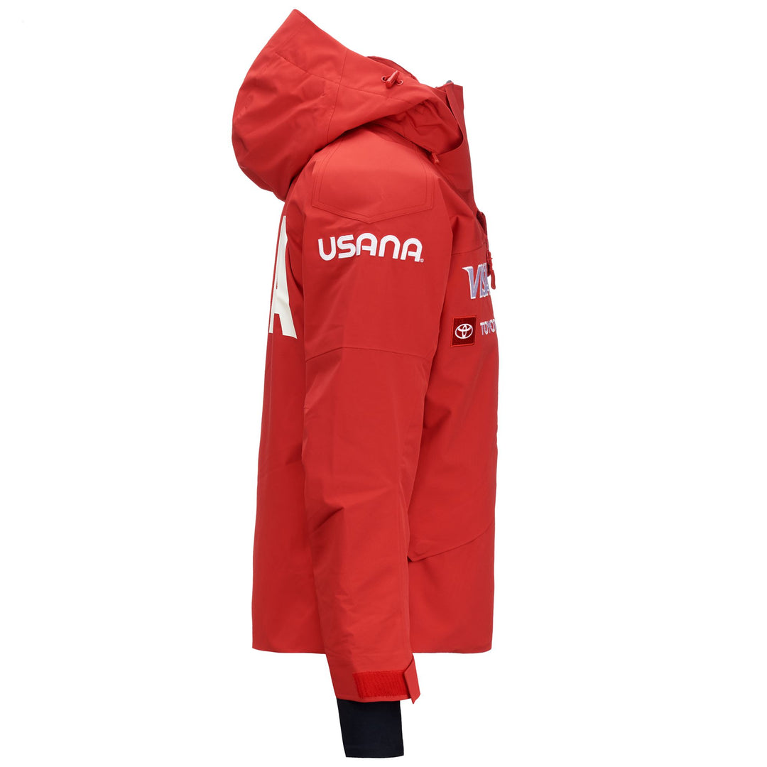 Red Men's Ski Jacket with Thermolite Padding and Waterproof Features main