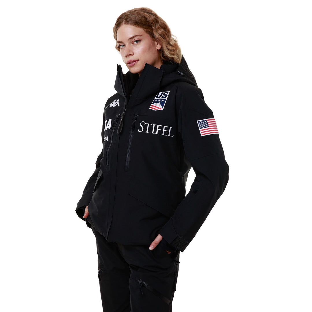 Navy Blue Women's Waterproof Ski Jacket with Thermolite Padding main
