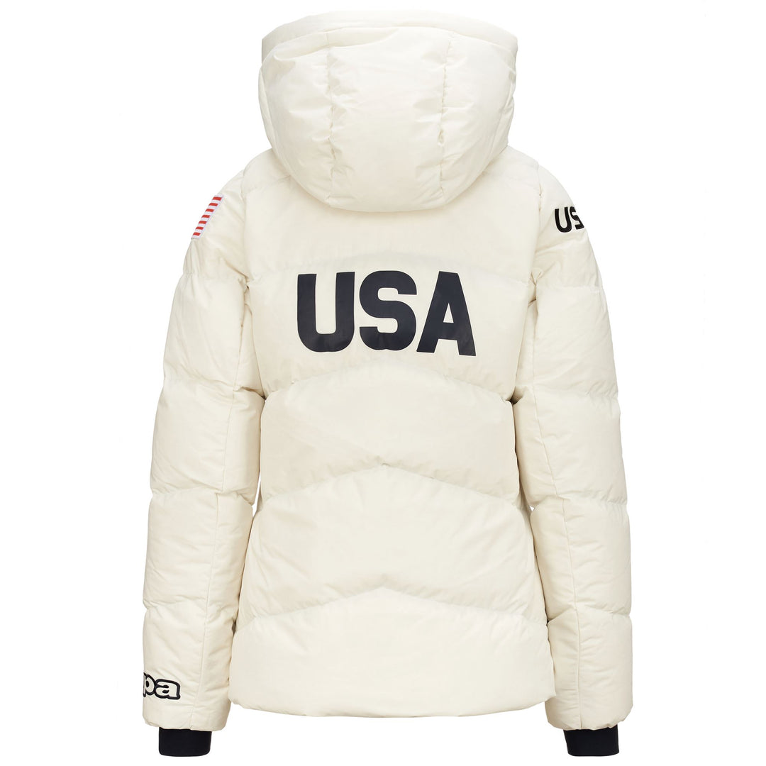 White Women's Ski Jacket with Down Padding main