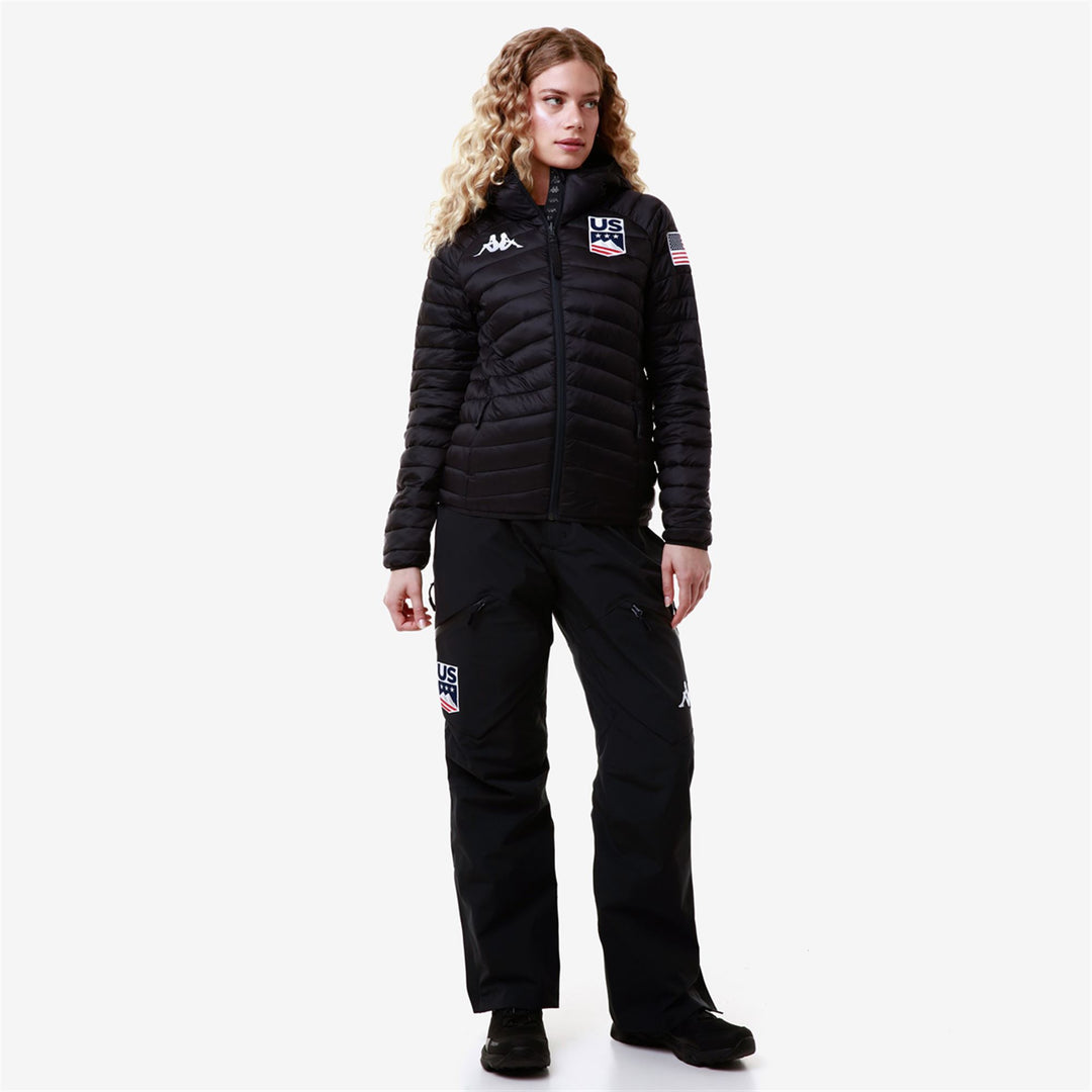 Giacca trapuntata da sci slim fit da donna blu con isolamento termico 01