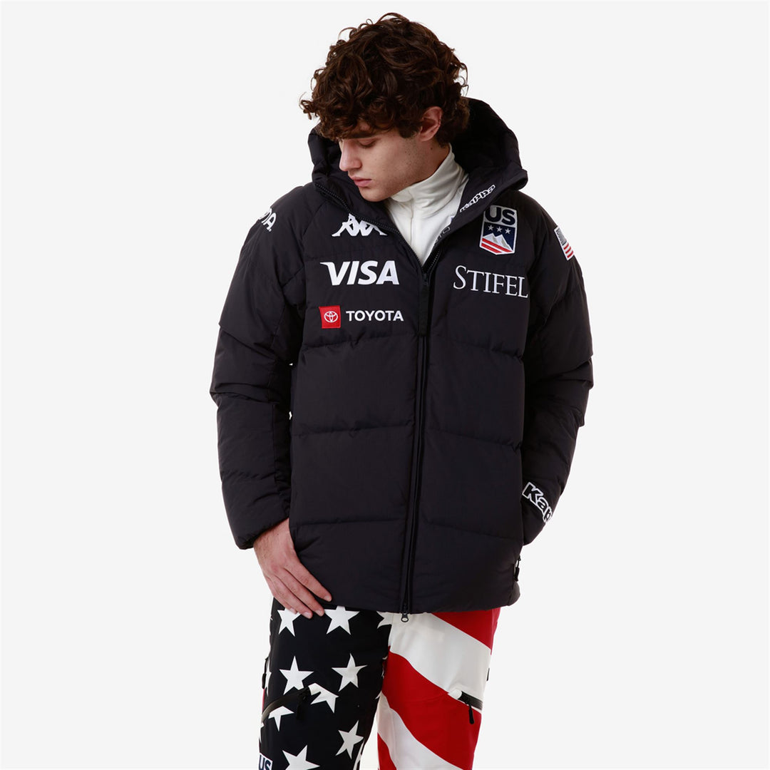 Chaqueta de esquí azul marino para hombre con relleno de plumón y protección contra el agua main