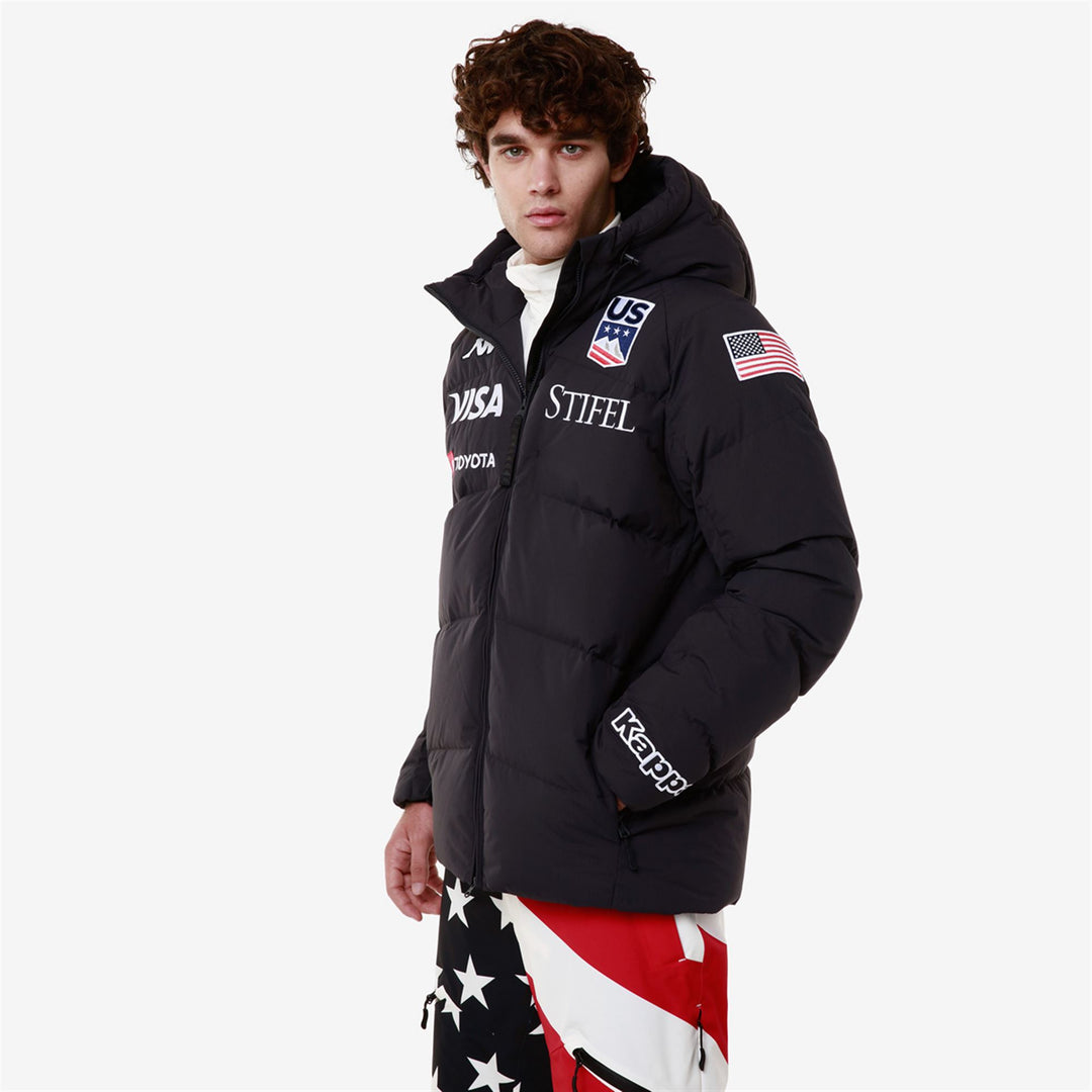 Chaqueta de esquí azul marino para hombre con relleno de plumón y protección contra el agua main