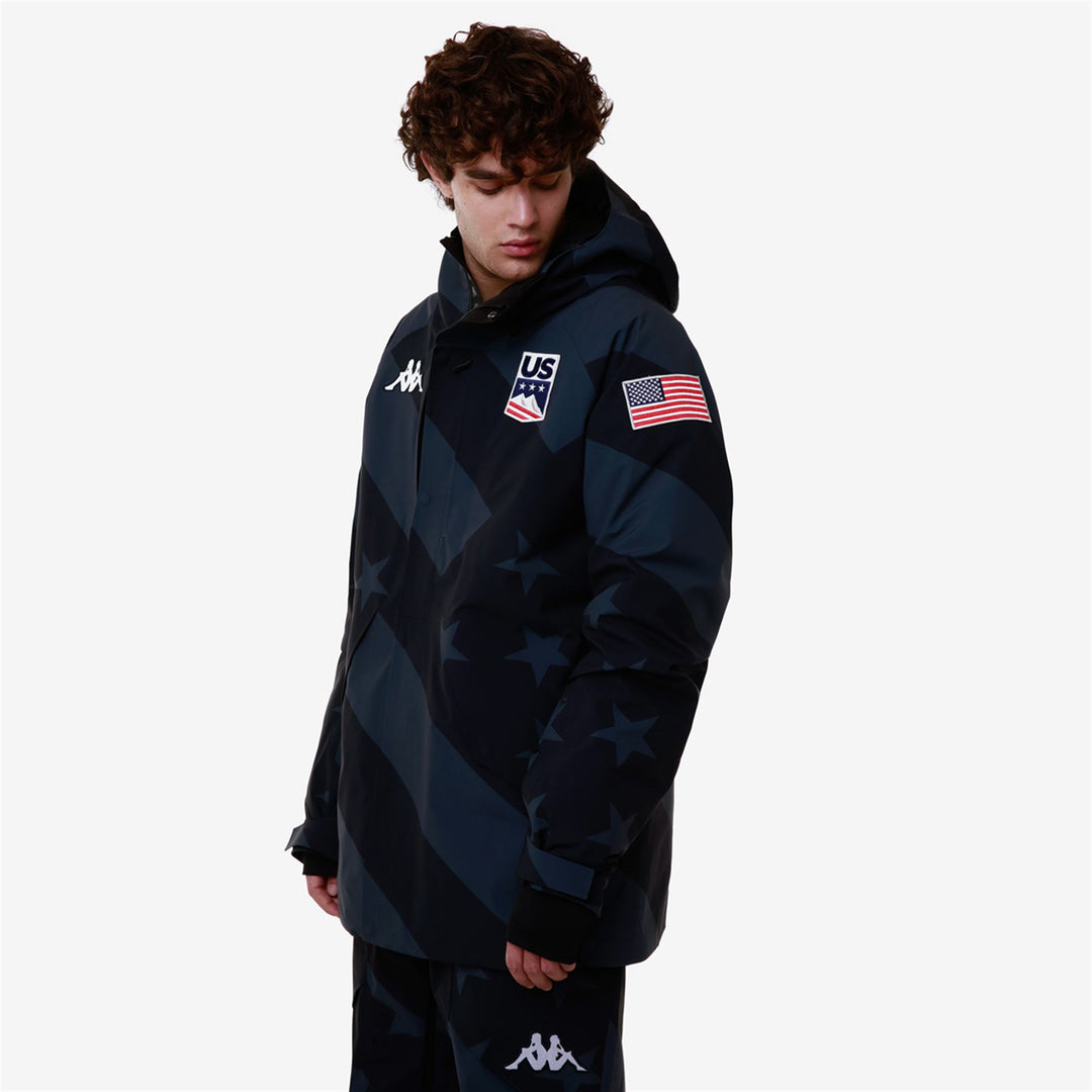 Blue Unisex Regular Fit Short Padded Snowboard Jacket main
