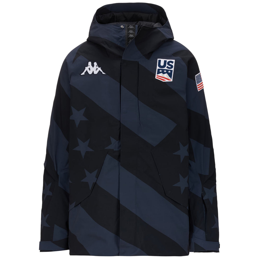 Veste de snowboard bleue unisexe coupe classique rembourrée et imperméable main