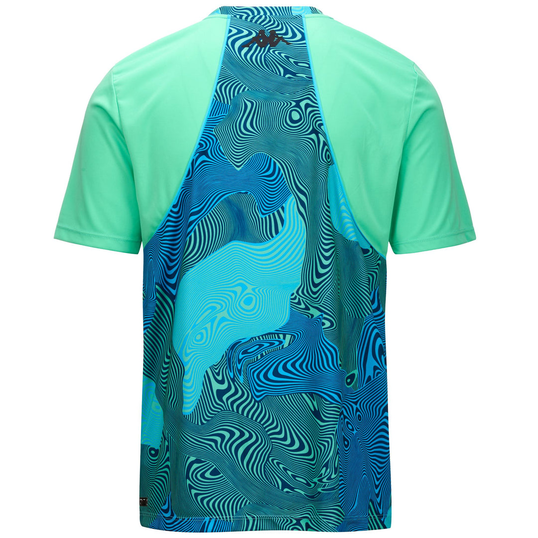 Green Men's Regular Fit Padel Shirt with Allover Printing main
