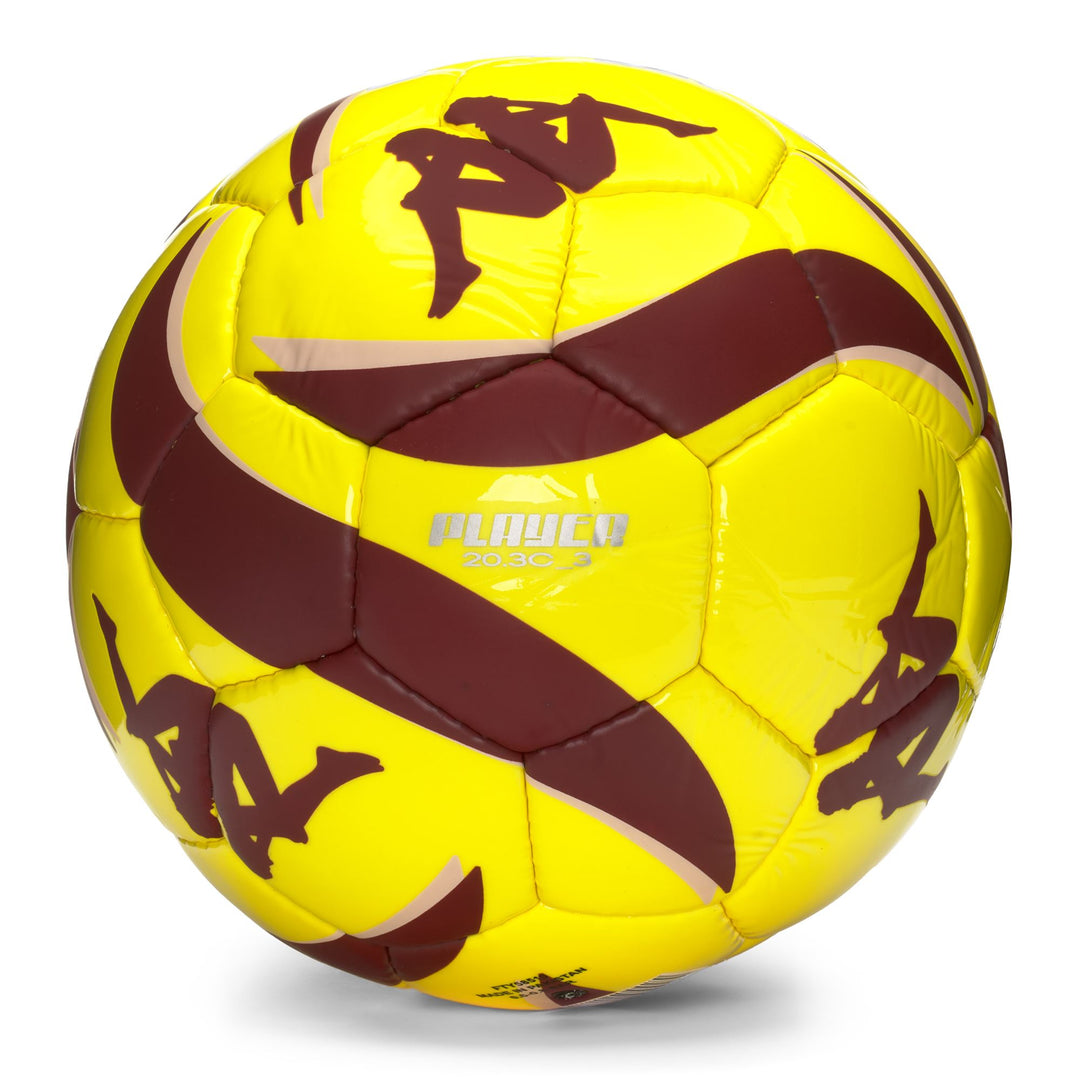 Ballon d'entraînement de football unisexe jaune et rouge cousu à la main 01