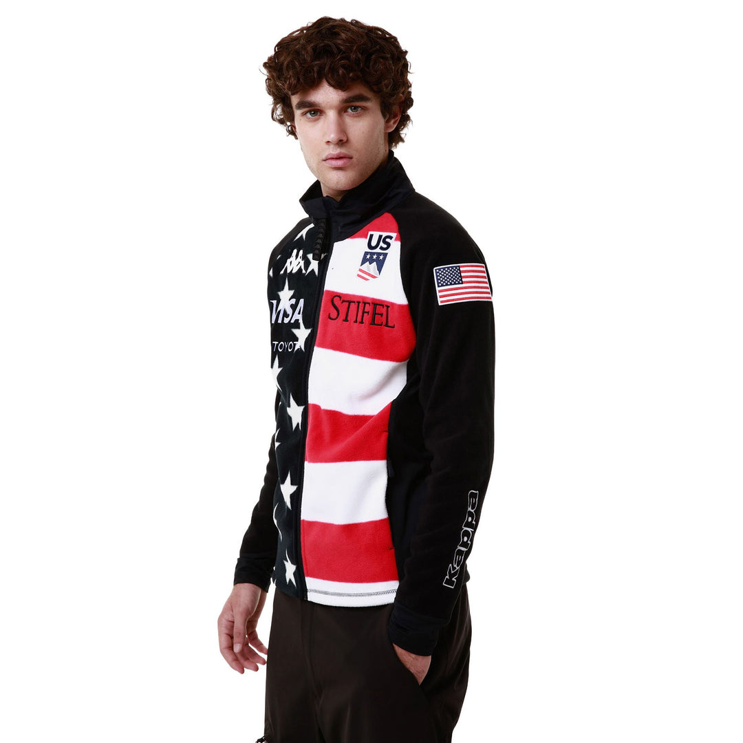 Chaqueta polar de esquí azul marino para hombre con inserciones elásticas main