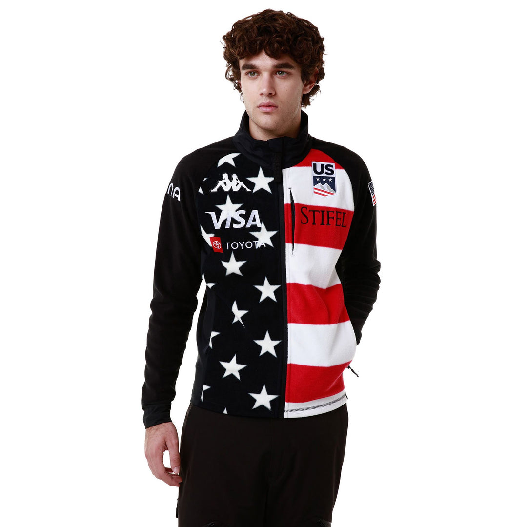 Chaqueta polar de esquí azul marino para hombre con inserciones elásticas main