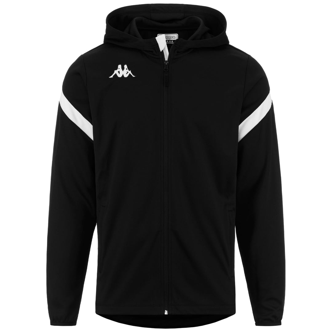 Sudadera con capucha polar de fútbol negra para hombre 01