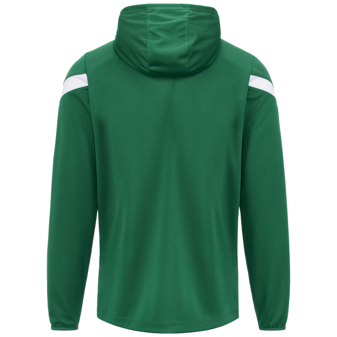 Green White Men's Football Fleece Full Zip Hoodie main