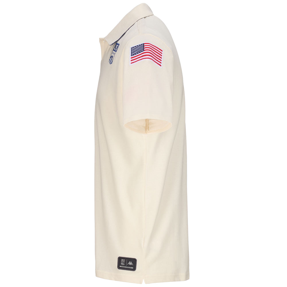 Polo de esquí unisex azul leche con corte entallado y logotipo bordado 02