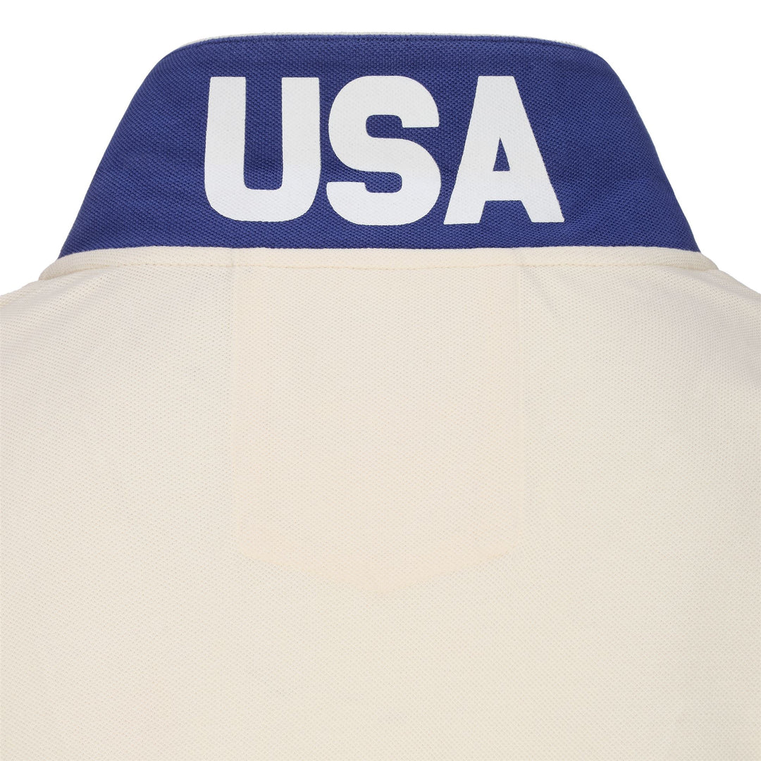 White Unisex Slim Fit Cotton Polo Shirt for Ski main