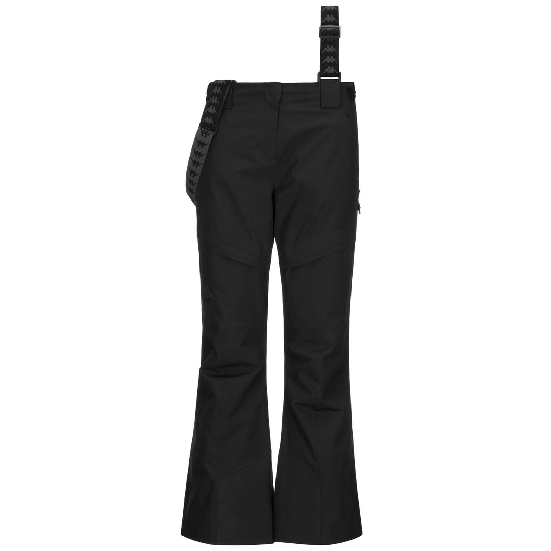 Black Women's Waterproof Ski Pants with Padding and Slim Fit main