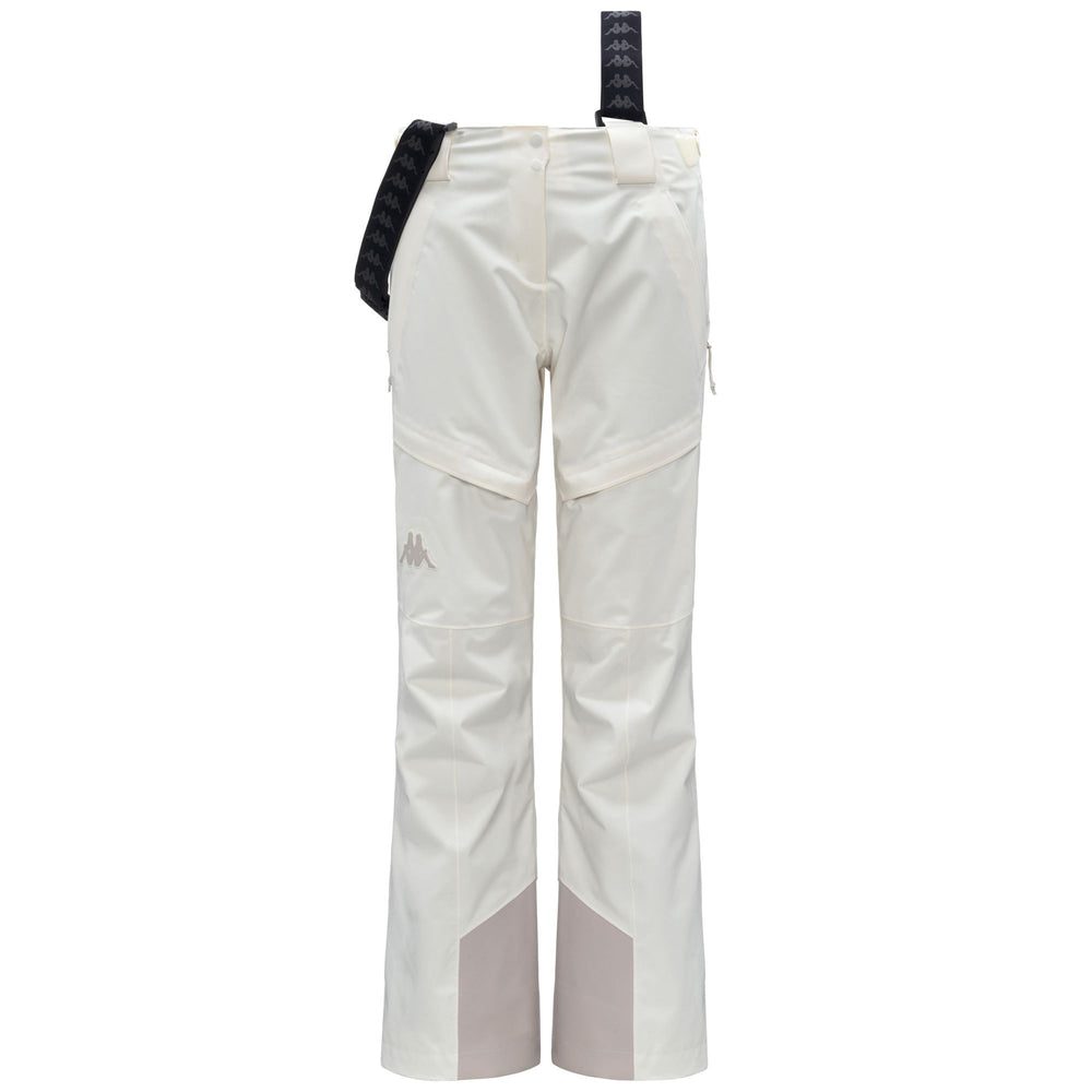 White Women's Sport Trousers with Padding and Waterproof Protection 02
