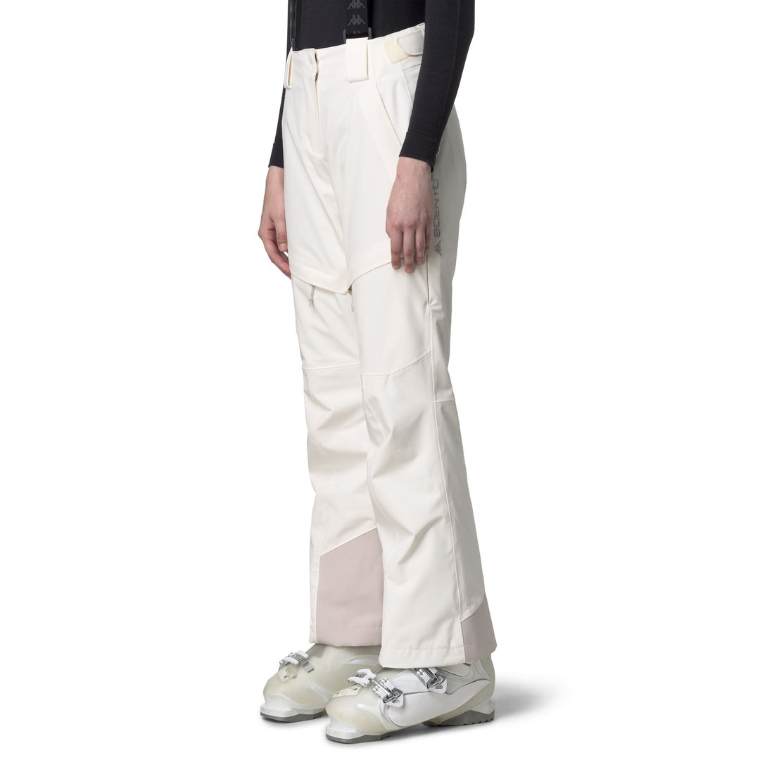 White Women's Insulated Slim Fit Ski Trousers with Waterproof Protection main