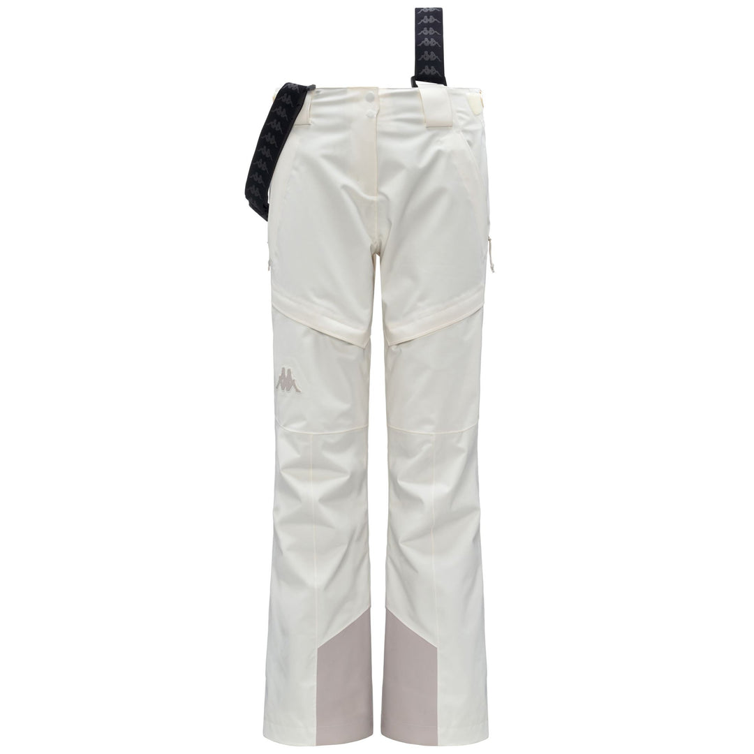 White Women's Insulated Slim Fit Ski Trousers with Waterproof Protection main