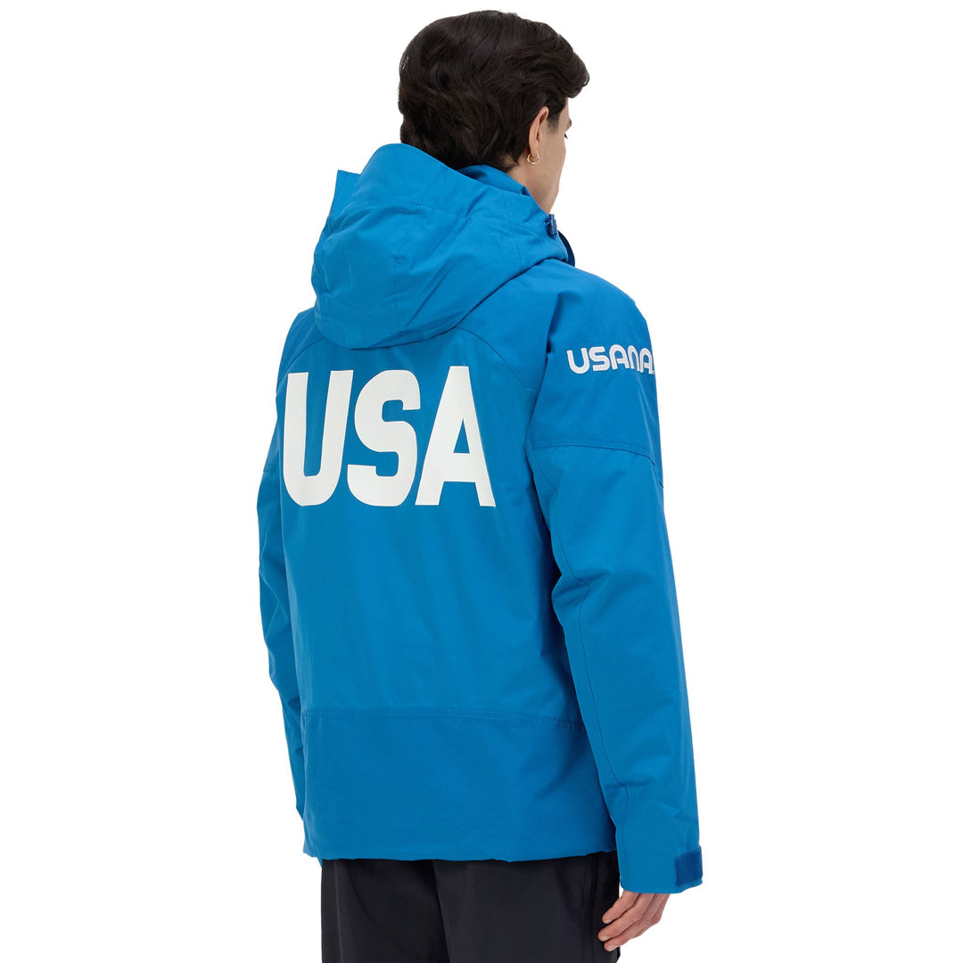 Blue Men's Padded Ski Jacket with Waterproof Protection main