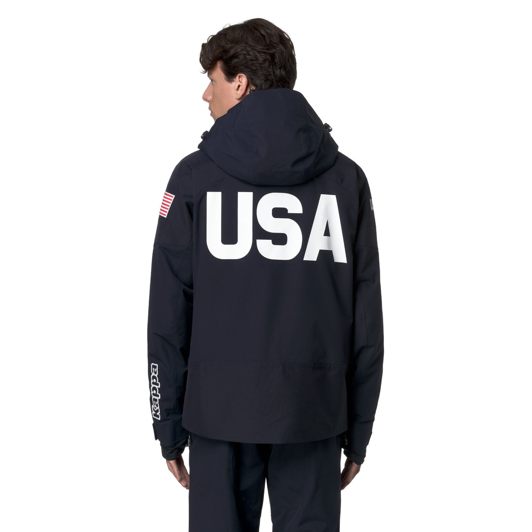 Men's Blue Padded Ski Jacket with Waterproof Protection main