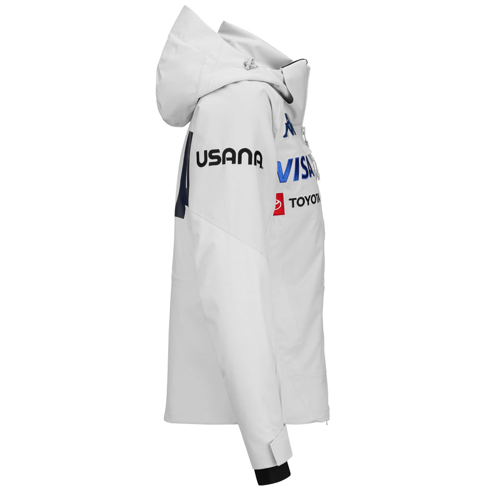 Light Grey Women's Waterproof Ski Jacket with Padded Insulation 02