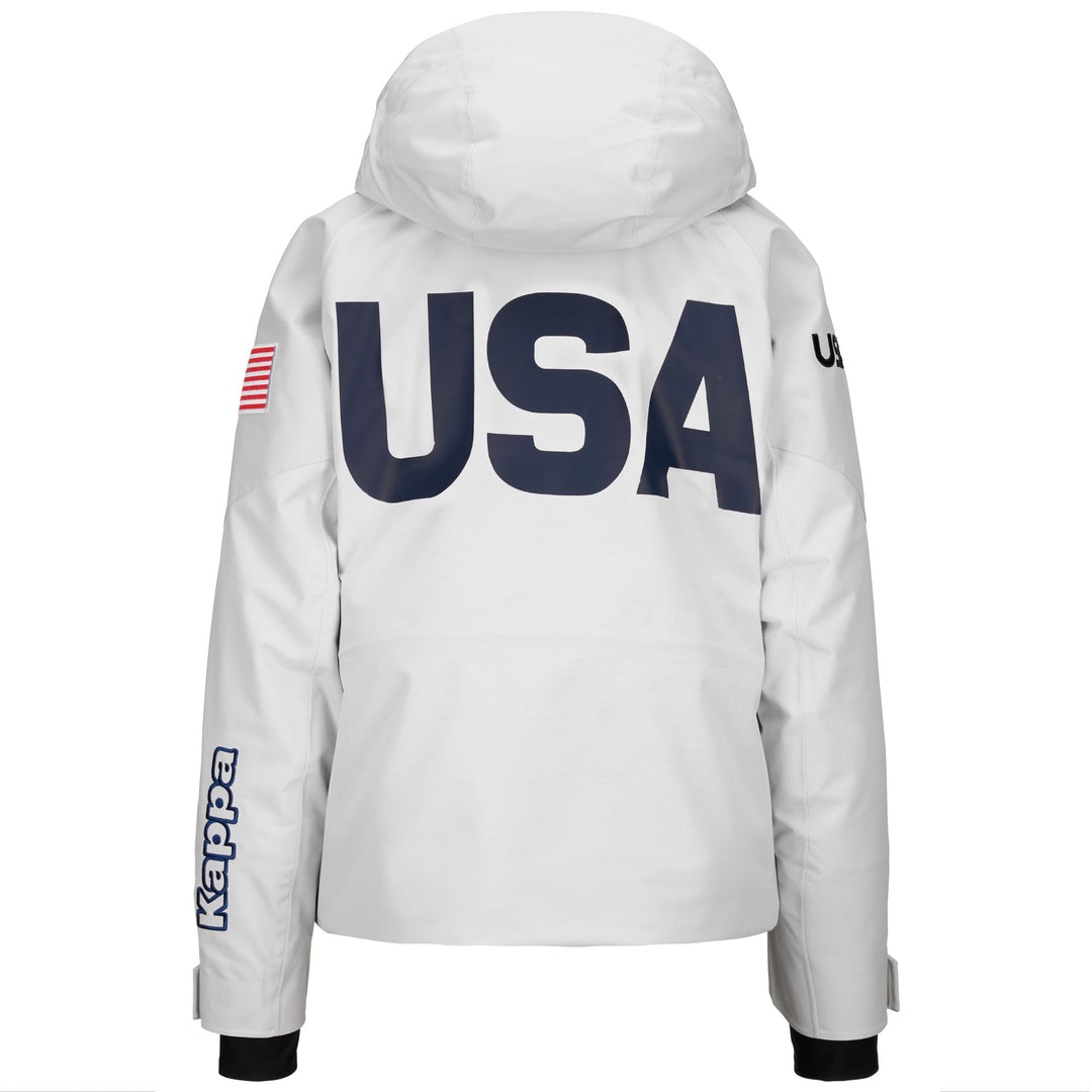 Chaqueta de esquí impermeable gris claro para mujer con aislamiento acolchado main