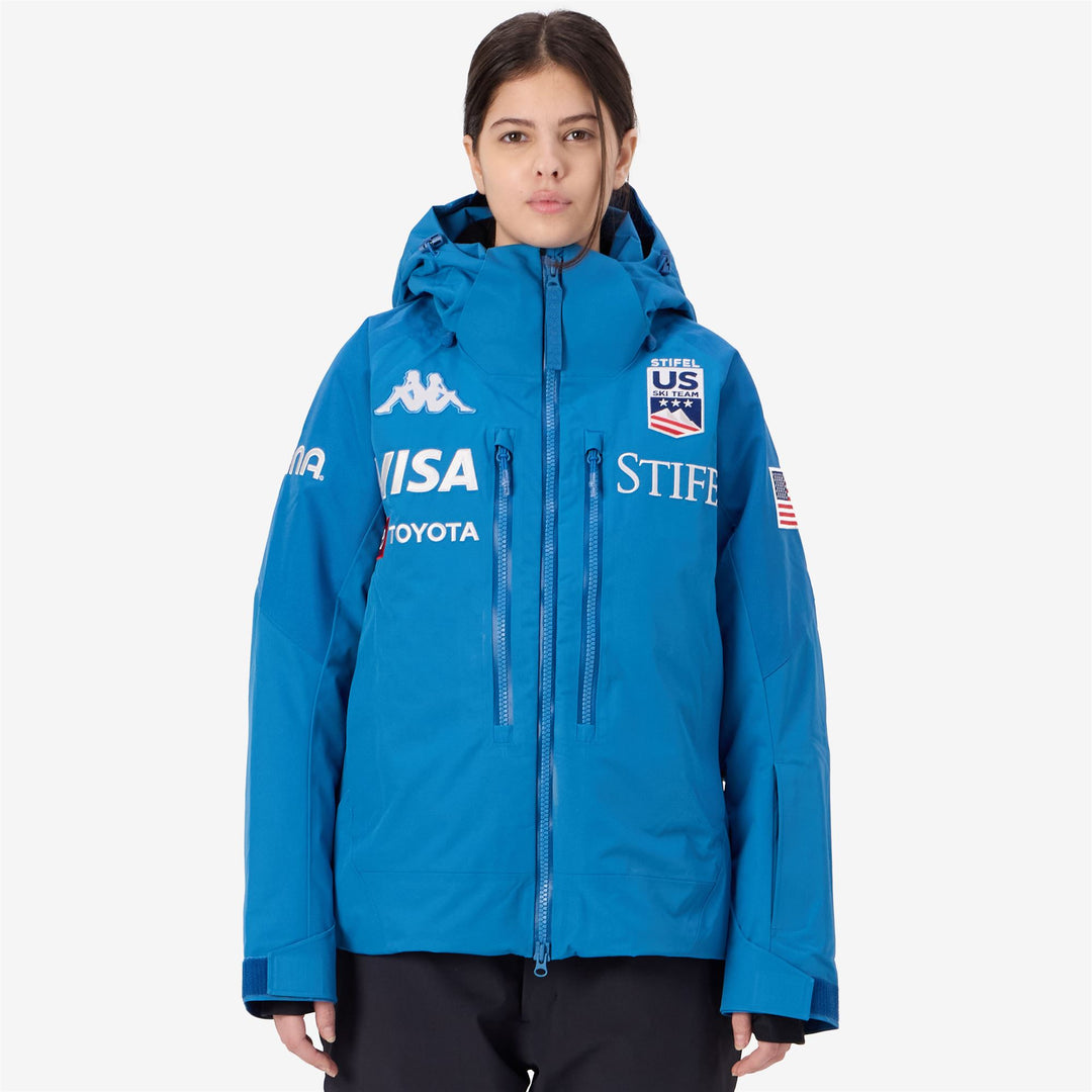 Giacca da Sci Impermeabile Donna con Fondello Blu Acqua Profonda main