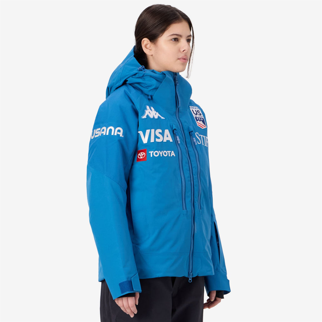 Giacca da Sci Impermeabile Donna con Fondello Blu Acqua Profonda main