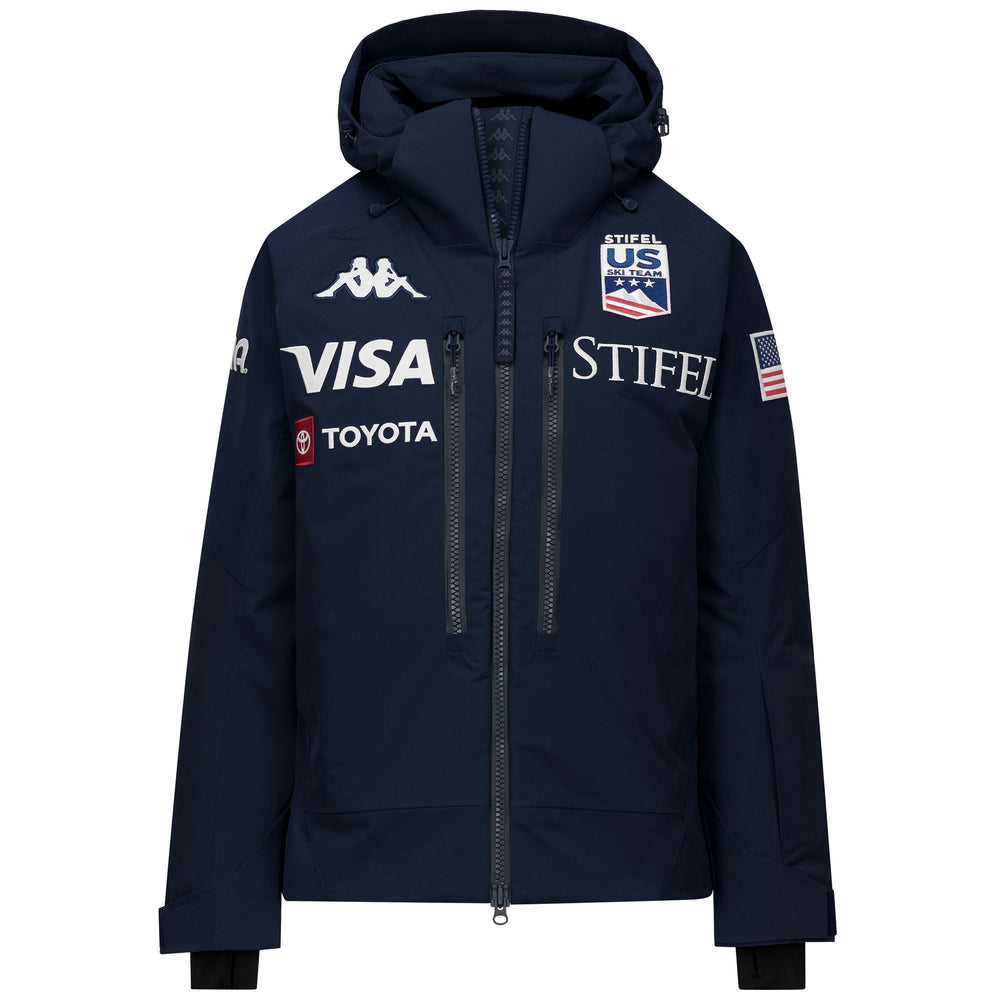 Women's Blue Padded Ski Jacket with Waterproof Protection 02