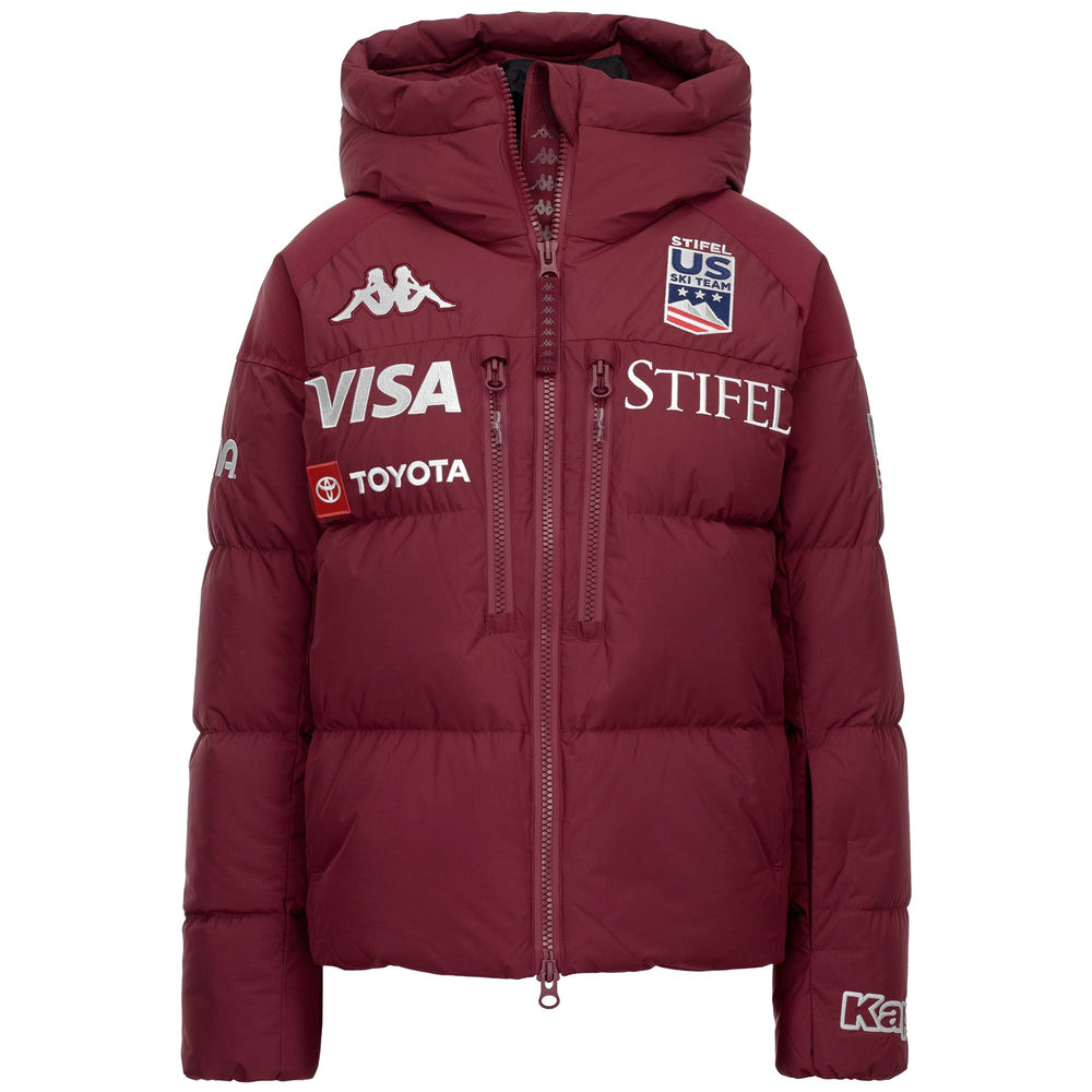 Red Women's Waterproof Ski Jacket with Insulation 02
