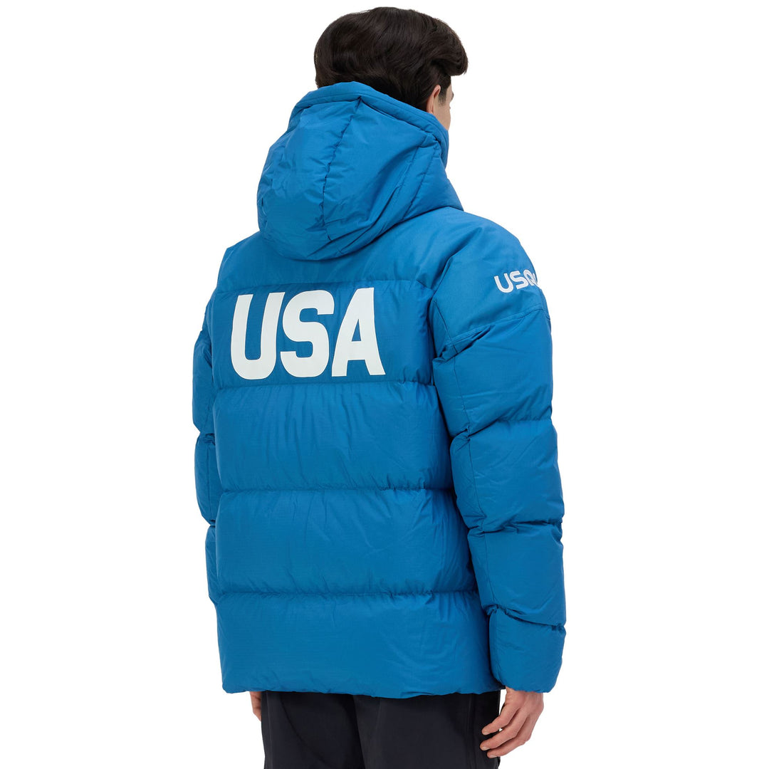 Chaqueta de esquí impermeable azul para hombre con aislamiento de plumón main