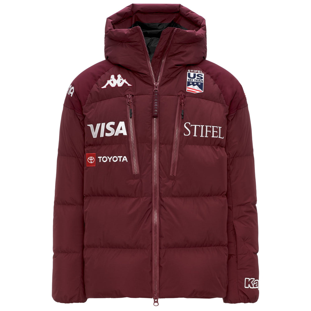 Chaqueta de esquí roja para hombre con protección contra el agua y relleno de plumón main