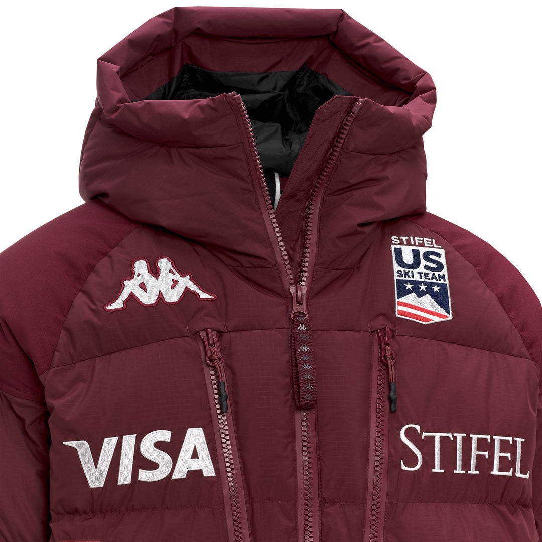 Chaqueta de esquí roja para hombre con protección contra el agua y relleno de plumón main