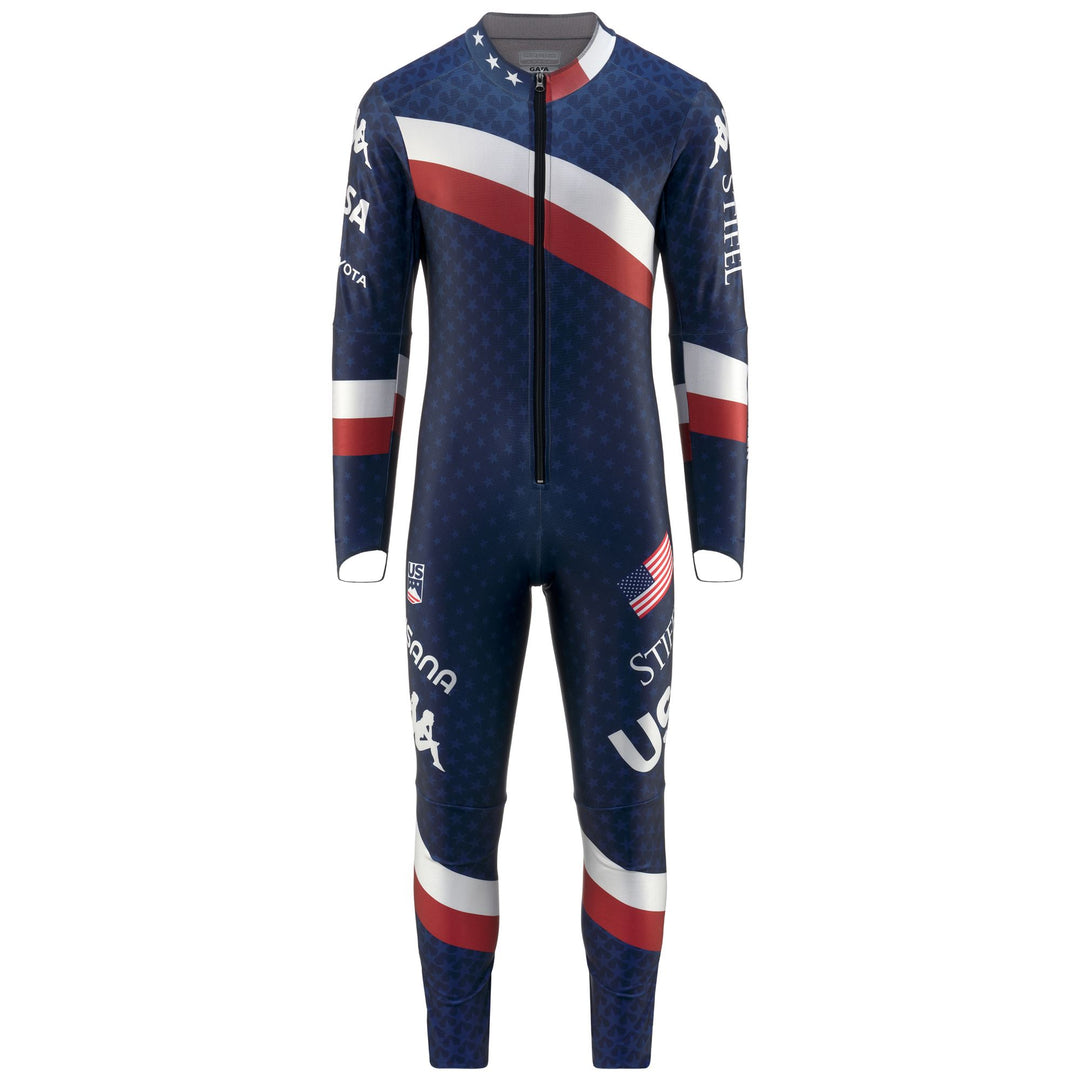 Grey White Men's Ski Competition Tracksuit with Skin Fit Design 01