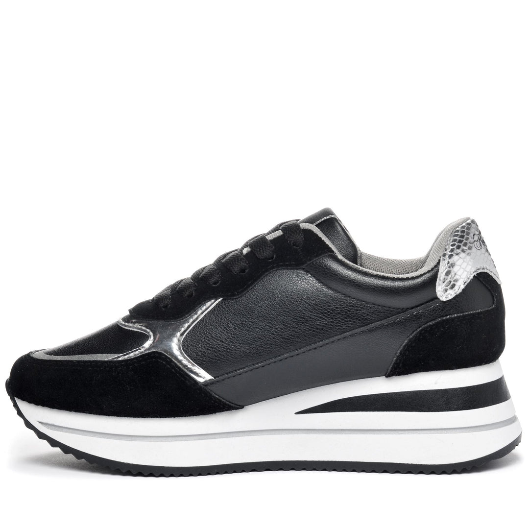 Zapatillas de senderismo de corte bajo para mujer, color negro y gris, con espuma viscoelástica main